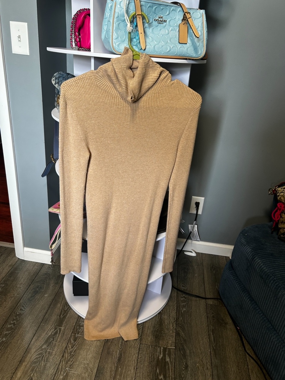 NWT express tan sweater dress. Size S